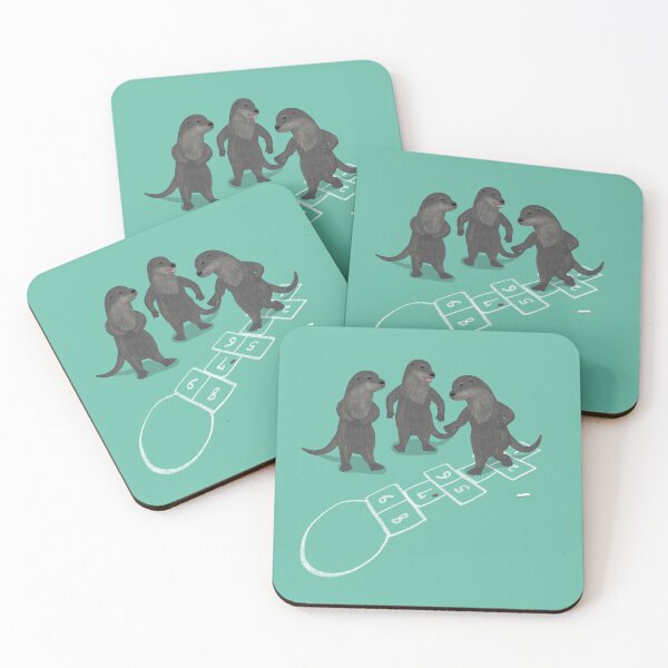 Item preview, Otters playing hopscotch designed and sold by Daniel Vasco.