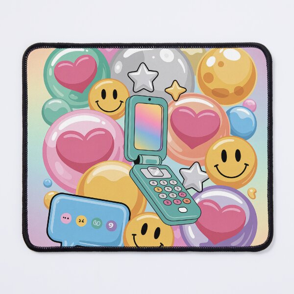 Item preview, Y2K Bubble Icons Collage – Retro Pastel Tech Aesthetic Sticker Design designed and sold by Tamas Das.
