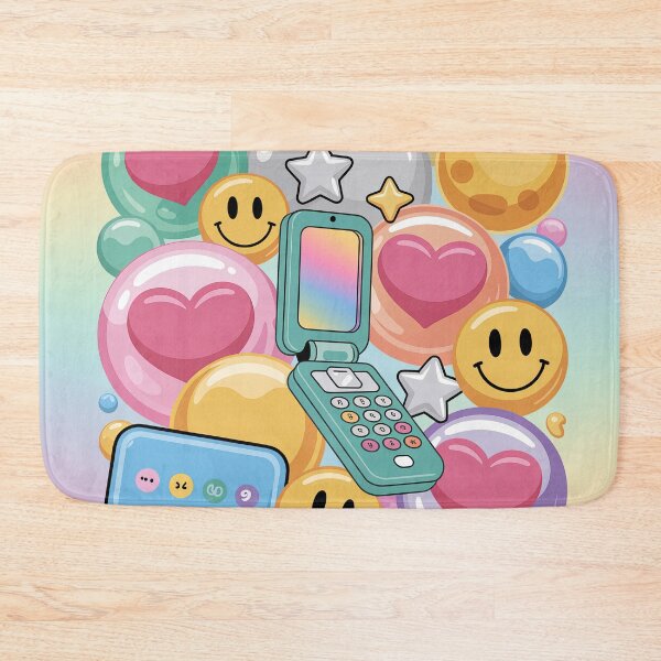 Item preview, Y2K Bubble Icons Collage – Retro Pastel Tech Aesthetic Sticker Design designed and sold by Tamas Das.