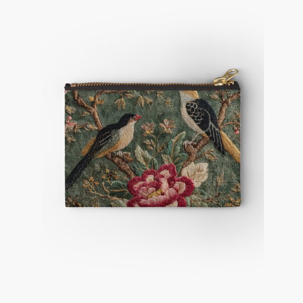Item preview, Sage Chinoiserie Style Silk Floral Birdy Wildflowers Carpet designed and sold by GrinGalore.