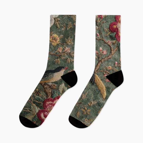 Item preview, Sage Chinoiserie Style Silk Floral Birdy Wildflowers Carpet designed and sold by GrinGalore.