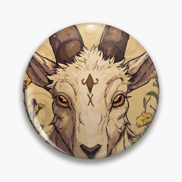 Item preview, Horned Goat Spirit Portrait - Pagan Nature designed and sold by bapupa.