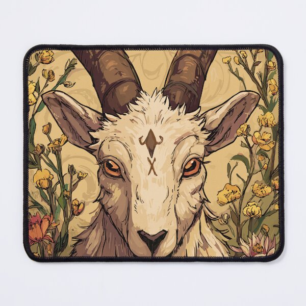 Item preview, Horned Goat Spirit Portrait - Pagan Nature designed and sold by bapupa.