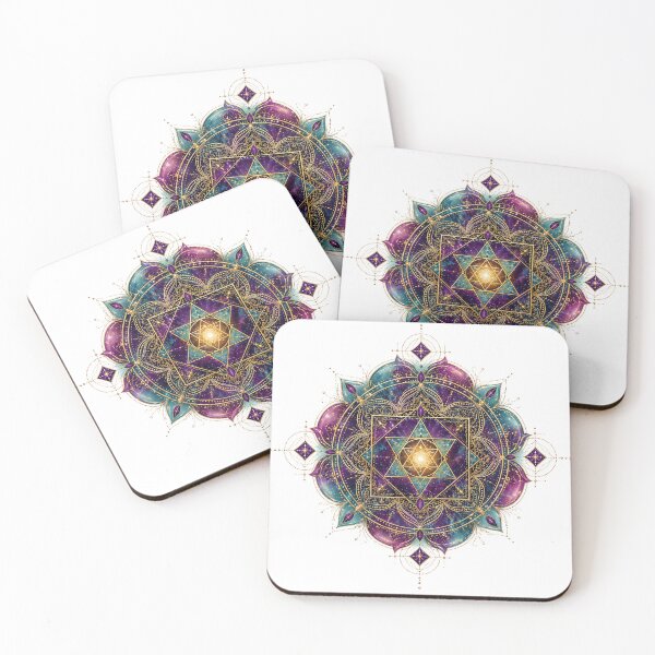 Item preview, Sacred Geometry Mandala - Star of David Merkaba Cosmos Art designed and sold by KireaDesigns.