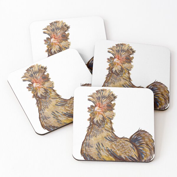 Item preview, Silkie hen Olive designed and sold by GemOakArt.