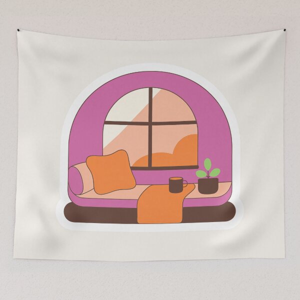 Item preview, Lesbian Pride Cozy Window Nook designed and sold by TrendMorphic.