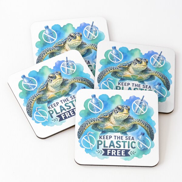 Item preview, Keep The Sea Plastic Free Turtle designed and sold by FunnyTeeByMe.