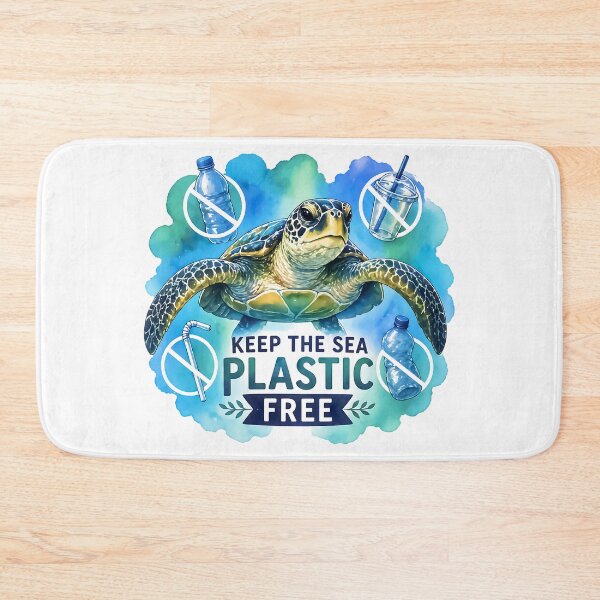 Item preview, Keep The Sea Plastic Free Turtle designed and sold by FunnyTeeByMe.