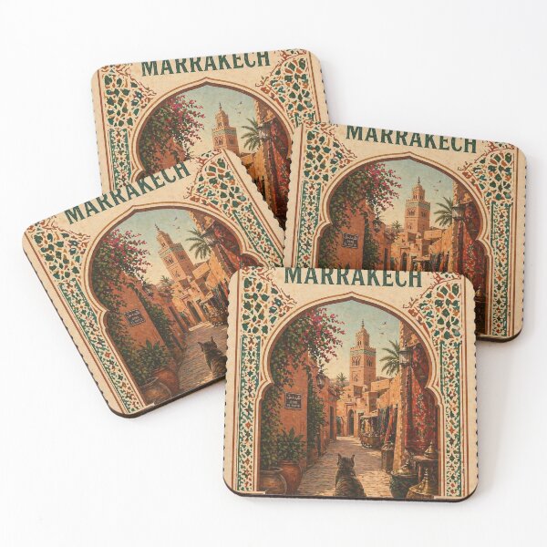 Item preview, Lost in Marrakech Cat – Vintage Moroccan Street Poster designed and sold by hlldz.