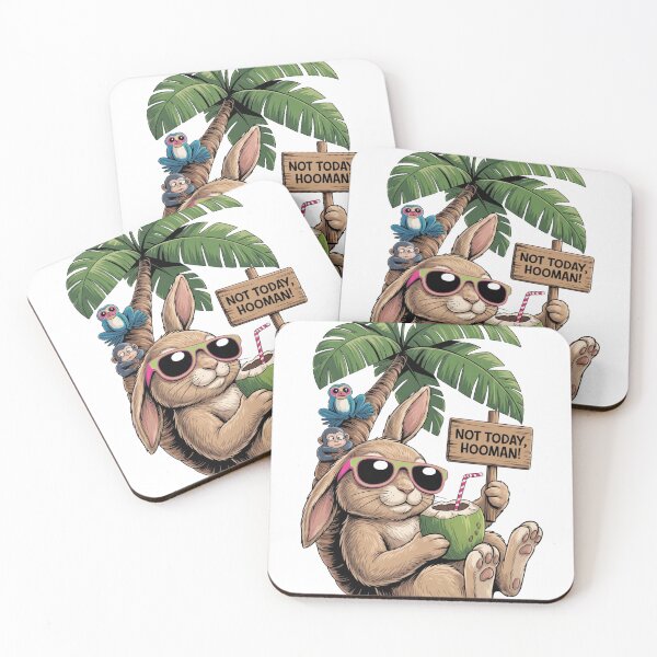 Item preview, Not Today Hooman Funny Bunny – Lazy Bunny Chill Meme Design designed and sold by ColorFlick.