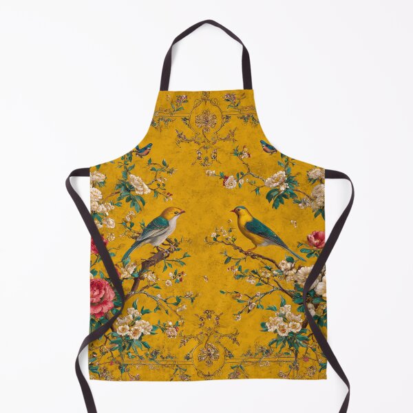 Item preview, Yellow Chinoiserie Style Silk Floral Birdy Exotic Carpet designed and sold by GrinGalore.