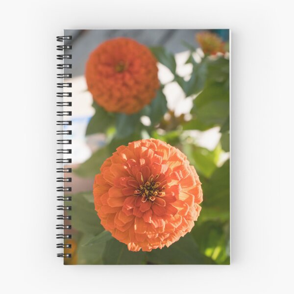 Item preview, Happy Bright Orange Zinnia Blossoms designed and sold by Georgia Mizuleva.