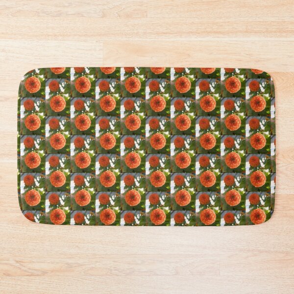 Item preview, Happy Bright Orange Zinnia Blossoms designed and sold by Georgia Mizuleva.