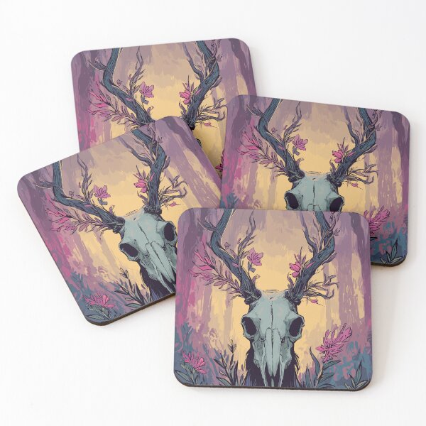 Item preview, Flowering Stag Skull Totem - Pagan Symbolism designed and sold by bapupa.