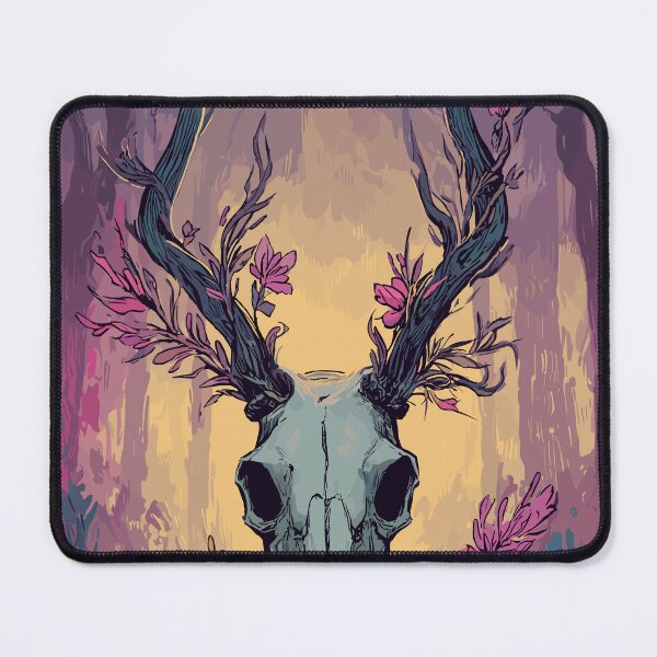 Item preview, Flowering Stag Skull Totem - Pagan Symbolism designed and sold by bapupa.