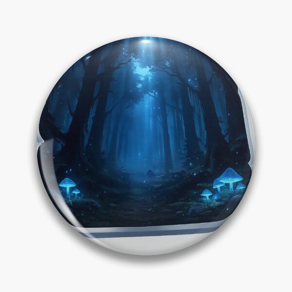 Item preview, Mystical Dark Forest with Glowing Blue Light designed and sold by Farheen786.