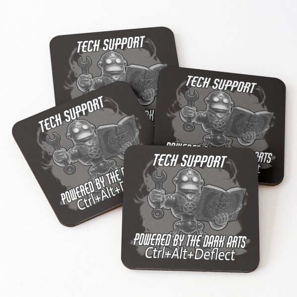Item preview, Tech Support — Powered by the Dark Arts & Ctrl+Alt+Deflect | Funny IT Shirt | Sysadmin Gift | Programmer Humor | Geek Tee designed and sold by A-T-H.