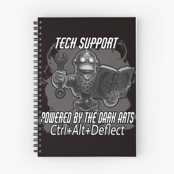 Item preview, Tech Support — Powered by the Dark Arts & Ctrl+Alt+Deflect | Funny IT Shirt | Sysadmin Gift | Programmer Humor | Geek Tee designed and sold by A-T-H.