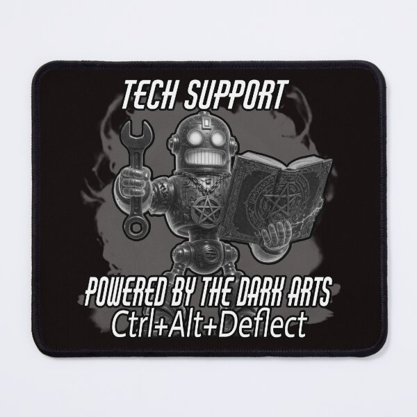 Item preview, Tech Support — Powered by the Dark Arts & Ctrl+Alt+Deflect | Funny IT Shirt | Sysadmin Gift | Programmer Humor | Geek Tee designed and sold by A-T-H.