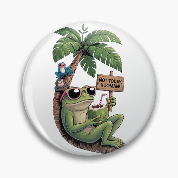 Item preview, Not Today Hooman Funny Frog – Lazy Frog Chill Meme Design designed and sold by ColorFlick.