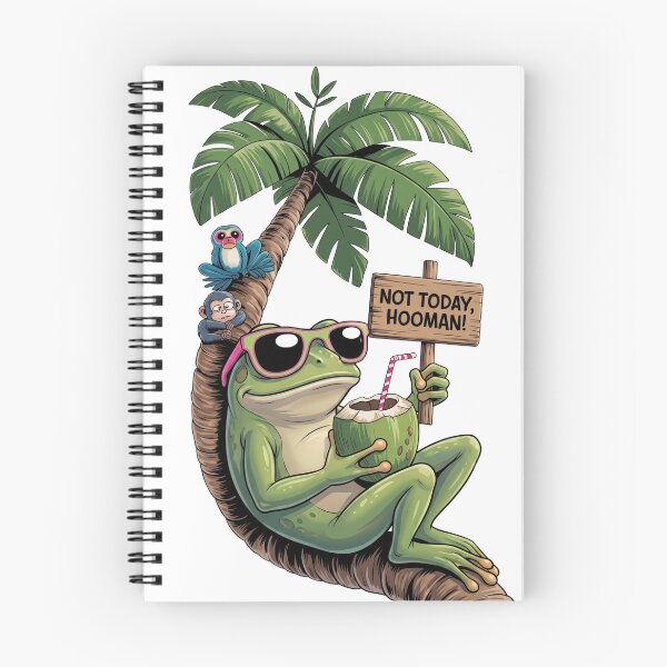 Item preview, Not Today Hooman Funny Frog – Lazy Frog Chill Meme Design designed and sold by ColorFlick.