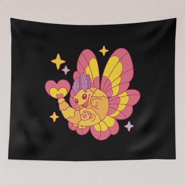 Item preview, Silly rosy maple moth dragon - dark version designed and sold by Erika Vaigel Creations.