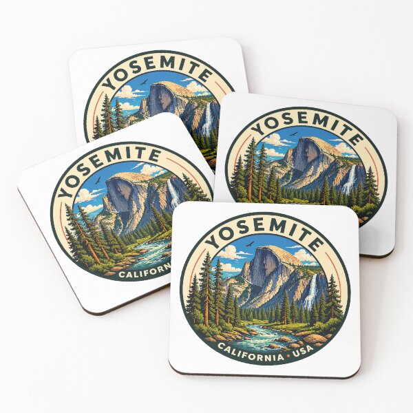 Item preview, Yosemite National Park Sticker – Half Dome California USA Vintage Art designed and sold by pod24.