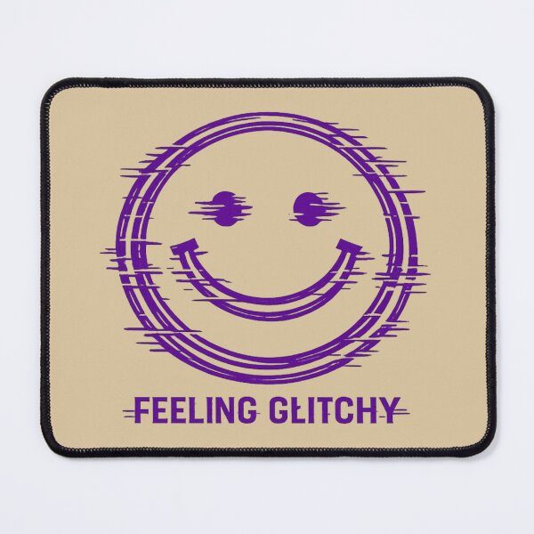 Item preview, Glitch Smiley Face – Feeling Glitchy Purple Aesthetic Minimal Graphic Tee designed and sold by JonelCrafts.