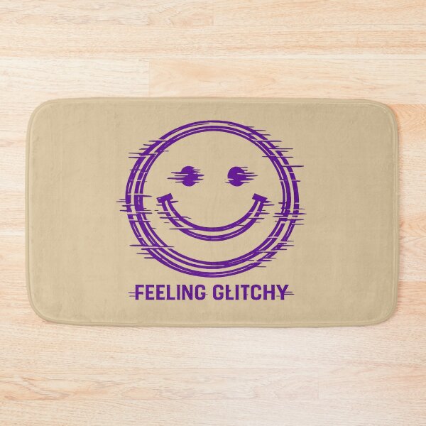Item preview, Glitch Smiley Face – Feeling Glitchy Purple Aesthetic Minimal Graphic Tee designed and sold by JonelCrafts.