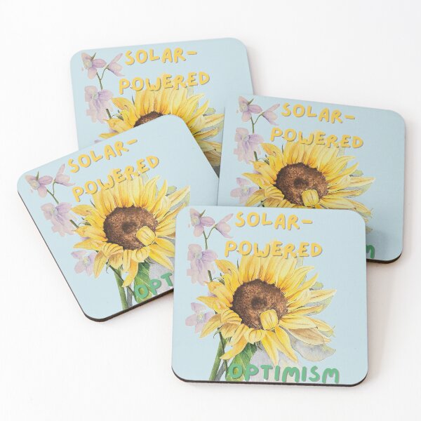 Artikelvorschau, Solarbetriebener Optimismus Aquarell-Sonnenblumen-Aufkleber entworfen und verkauft von Yarlseri.