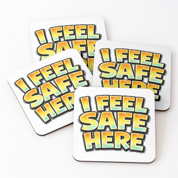 Item preview, I FEEL SAFE HERE – hand drawn childlike typography  designed and sold by Mac Sketches.
