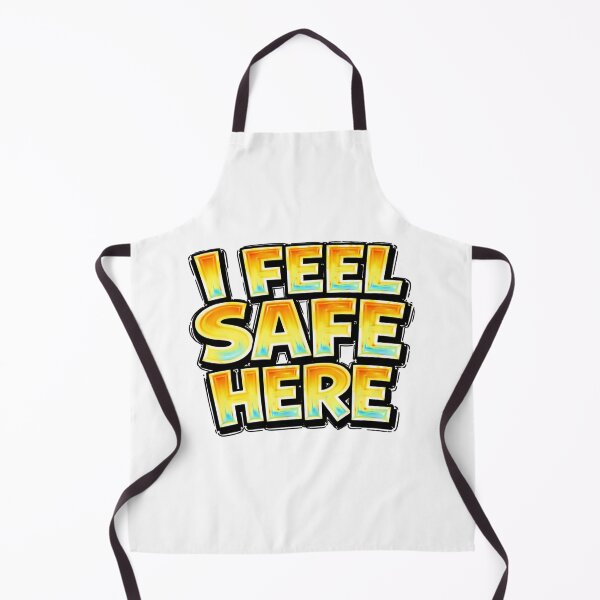 Item preview, I FEEL SAFE HERE – hand drawn childlike typography designed and sold by Mac Sketches.