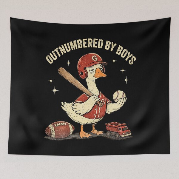 Item preview, Boy Mom Goose Mothers Day Outnumbered By Boys Baseball designed and sold by Ortigzitoun.