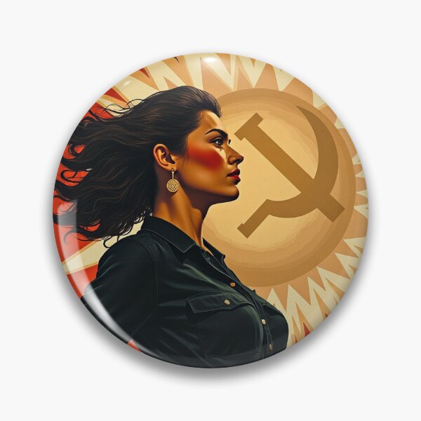 Item preview, Revolutionary Woman Red Gold Propaganda designed and sold by mittie101.