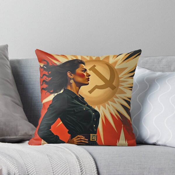 Item preview, Revolutionary Woman Red Gold Propaganda designed and sold by mittie101.