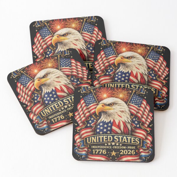 Item preview, Majestic Eagle with Flag & Fireworks Celebration Art designed and sold by anngon66.