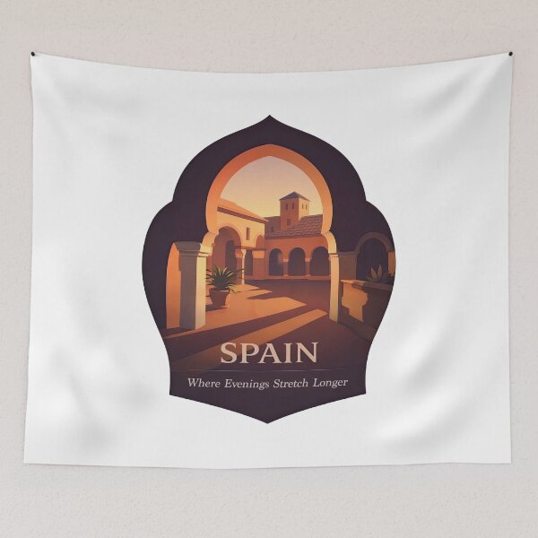 Item preview, Spain Evenings Stretch Longer Here designed and sold by EdvvinStudios.
