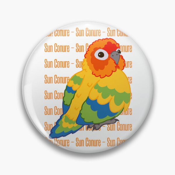 Item preview, Cute Sun Conure with Text designed and sold by causebirbs.