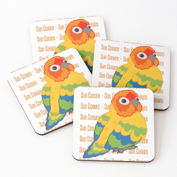 Item preview, Cute Sun Conure with Text designed and sold by causebirbs.