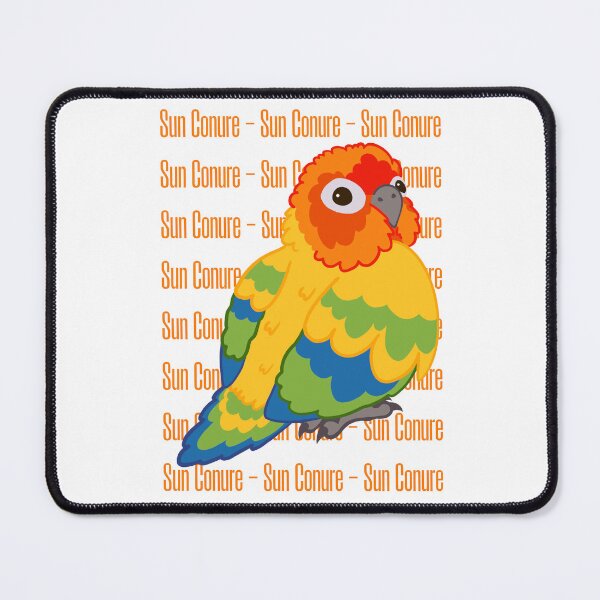 Item preview, Cute Sun Conure with Text designed and sold by causebirbs.