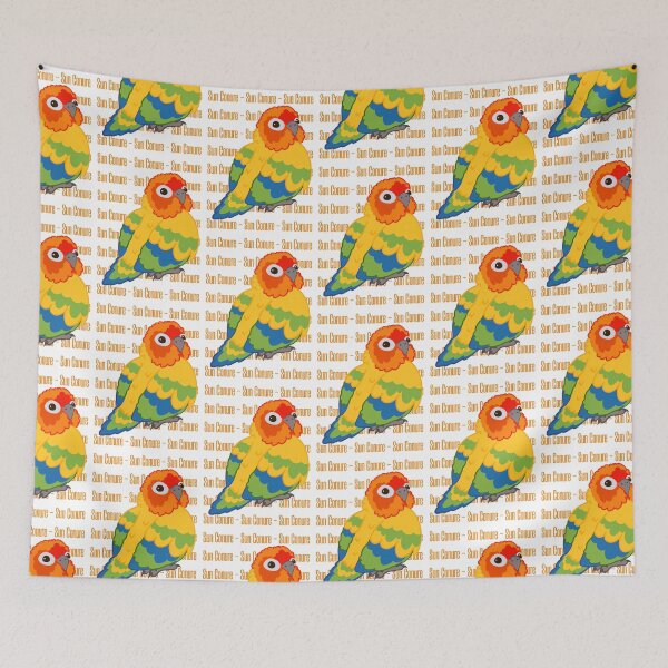 Item preview, Cute Sun Conure with Text designed and sold by causebirbs.