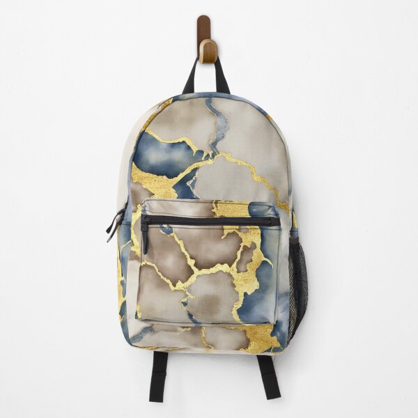 Item preview, Blue, Beige & Gold Watercolor Marble Texure – Luxurious Abstract Design designed and sold by PeacefulD-signs.