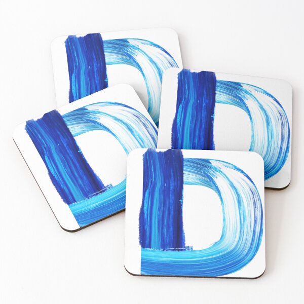 Item preview, Letter D Blue Paint Brushstroke Alphabet Art | Bold Typography Design designed and sold by Artsy Corner.