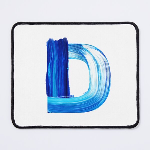 Item preview, Letter D Blue Paint Brushstroke Alphabet Art | Bold Typography Design designed and sold by Artsy Corner.