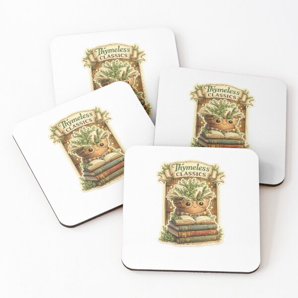 Item preview, Thymeless Classics – Cute Bookworm Herb Garden Sticker with Thyme Plant designed and sold by SparkVault.