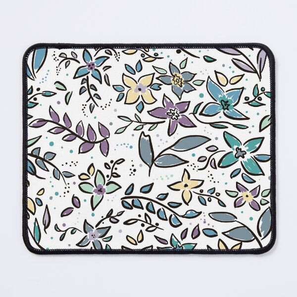 Item preview, 84 Teal Dots Floral Pattern designed and sold by SuperFloofRes.