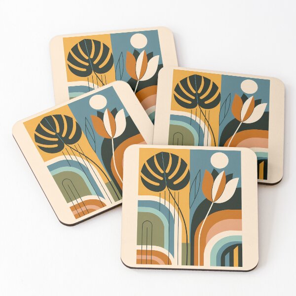 Item preview, Abstract Botanical Leaves and Flower Shapes designed and sold by InkSmithery.