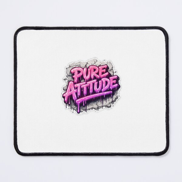 Item preview, PURE ATTITUDE – Neon Graffiti Street Art Typography designed and sold by SparkVault.
