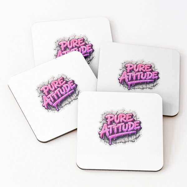 Item preview, PURE ATTITUDE – Neon Graffiti Street Art Typography designed and sold by SparkVault.