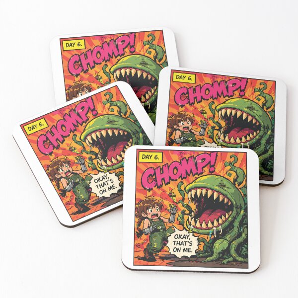 Item preview, Day 6 Chomp Monster Plant Sticker - Funny Anime Chaos & Regret Art designed and sold by OuSfian1.